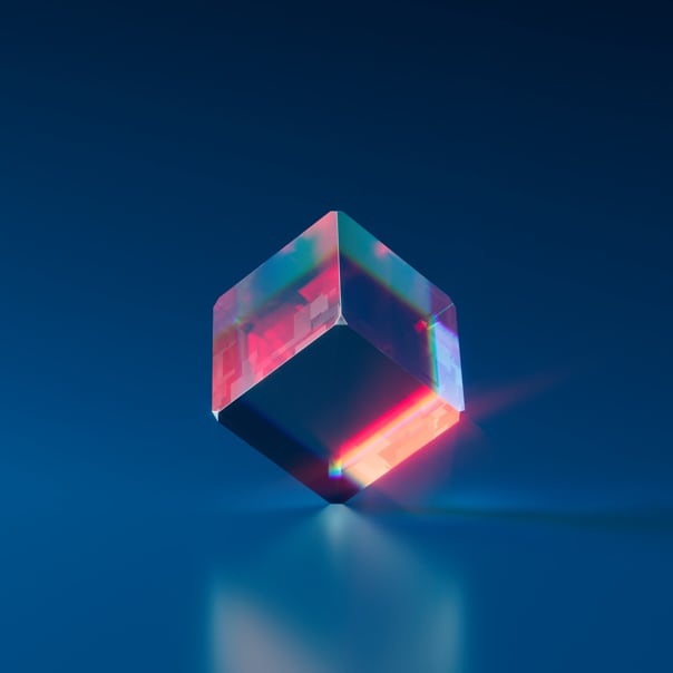 picture of a glass cube